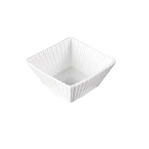 Set Apéritif En Forme Carré 6 Pièces 10Cm - Blanc Art de la table