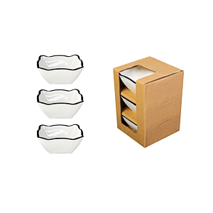 Set Apéritif 3 Pièces 10Cm - Blanc / Noir