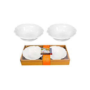 Set De 2 Saladiers Coquille - Blanc