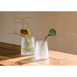 Vase En Verre 13X15Cm - Blanc