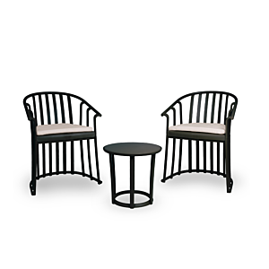 Set De Balcon New Raff Avec Fauteuils Et Table - Noir