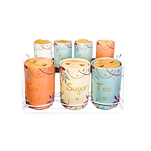 Set De 7 Boîtes Avec Support En Metal - Multicouleur Accessoires