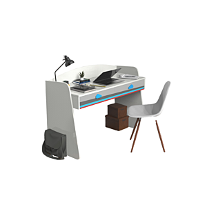 Bureau Avion - Blanc / Bleu / Rouge Chambre enfant