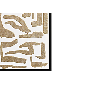 Tableau Abstrait 40X80 - Beige / Blanc