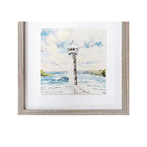Tableau Le Phare En Toile Imprimée 30X30 - Multicouleur