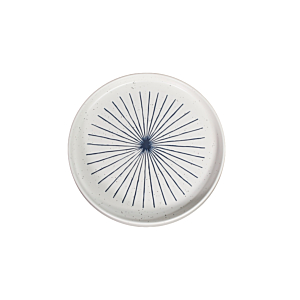 Plat Wave En Porcelaine 15,24Cm - Blanc / Bleu Thermos et Boîtes de conservations