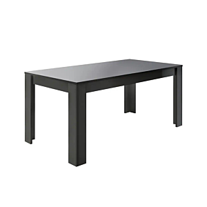 Table À Manger Fixe Dama - Gris Foncé Brillant