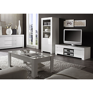 Grand Meuble Tv Amalfi 140Cm - Blanc