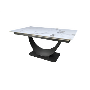 Table À Manger Extensible Glam 160-240Cm - Blanc