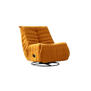 Fauteuil Relax Comfy Pivotant Et À Bascule - Jaune