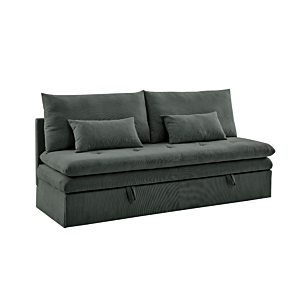 Canapé Riva Avec Fonction Lit Et Rangement - Gris Foncé