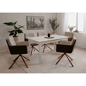 Table À Manger Extensible Coburg 140Cm - Blanc