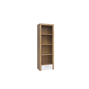 Bibliothèque Balder 4 Niches Et 1Tiroir - Blanc / Chêne Chambre enfant