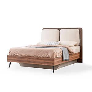 Lit Aden 164X204Cm - Marron / Gris