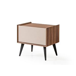 Table De Chevet Aden - Marron / Blanc