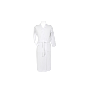 Peignoir Kimono Nid Abeille- Blanc Promos printemps