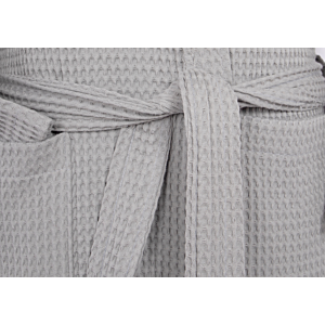 Peignoir Kimono Nid Abeille - Gris