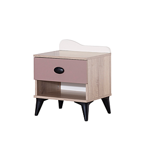 Table De Chevet Mado Avec Tiroir Et 1 Niche - Chêne / Violet Chambre enfant