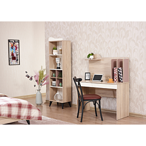 Bureau Mado Avec Environnement - Chêne / Blanc