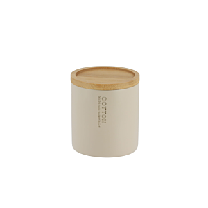 Boîte À Coton Prestige Avec Couvercle - Beige Salle de Bain