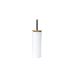 Brosse Wc Prestige Métal Avec Couvercle - Blanc Salle de Bain