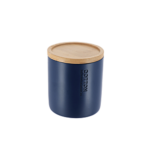Boîte À Coton Prestige Avec Couvercle - Bleu Marine Salle de Bain
