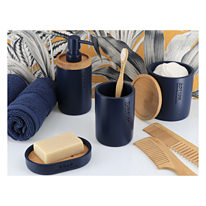 Boîte À Coton Prestige Avec Couvercle - Bleu Marine
