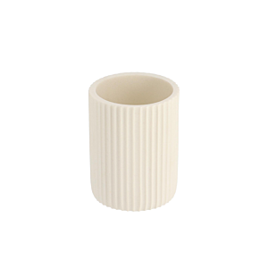Gobelet En Résine Striée - Blanc Gobelets et distributeurs de savon