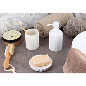 Porte Savon Striee - Blanc