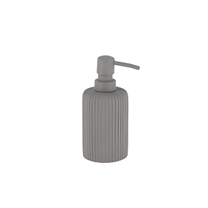 Distributeur À Savon En Resiné Striée 230Ml - Gris Gobelets et distributeurs de savon