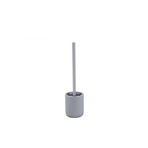 Brosse Wc En Résine Striée - Gris Brosses WC