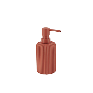 Distributeur À Savon En Resiné Striée 230Ml - Terracota Gobelets et distributeurs de savon