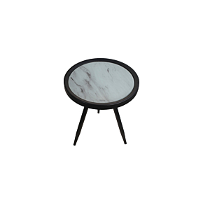 Table Ronde Posh 40X40X46Cm - Noir / Marron 