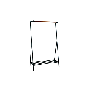Porte-Cintres Polimeno 164cm - Noir/Noyer Rangement pratique