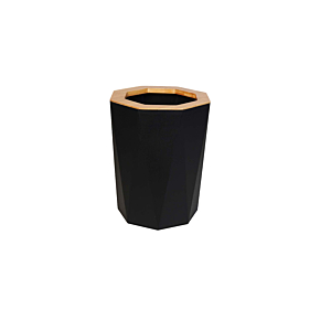 Poubelle 5L 25Cm - Noir Accessoires salle de bain