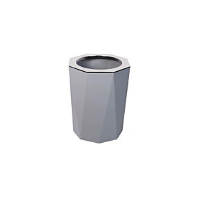 Poubelle 5L 25Cm - Gris Accessoires salle de bain