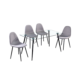 Set Table À Manger Dora Avec 4 Chaises - Blanc Offres Ramadan