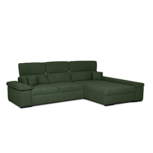 Canape D'Angle Wilbur Reversible + Fonction Lit + Rangement - Vert