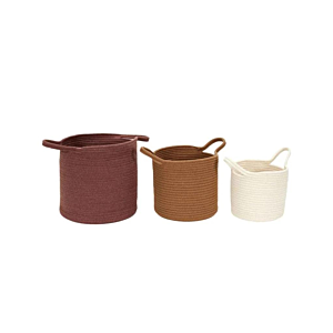 Lot De 3 Paniers - Multicouleur Décorations