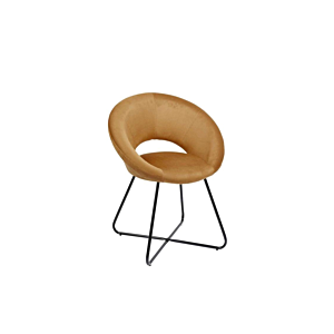 Fauteuil Giulia Rond - Jaune