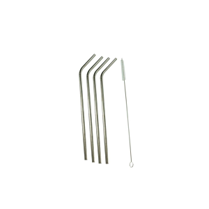 Set De 4 Pailles En Inox Avec Goupillon - Argenté Thermos et Boîtes de conservations