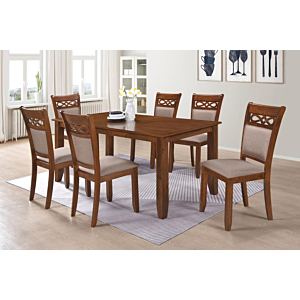 Set Nairobi Table À Manger + 6 Chaises - Noyer