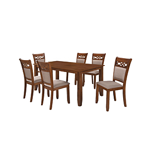 Set Nairobi Table À Manger + 6 Chaises - Noyer
