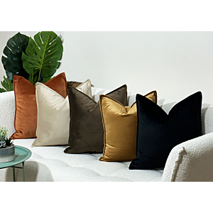 Coussin Carré Velours - Taupe