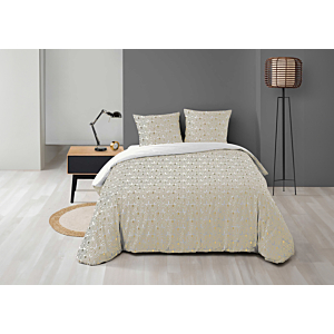 Parure De Lit 3 Pièces 240X220Cm Allover Geor - Beige