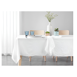 Nappe Suzy Microfibre Unie 140X240Cm - Blanc