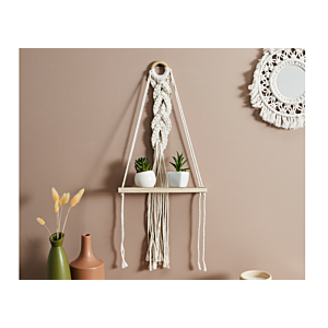 Étagère Murale Décorative Boho 25Cm - Beige 