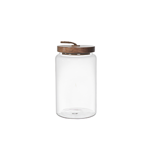 Bocal Avec Couvercle Acacia 17Cm - Blanc Rangement cuisine