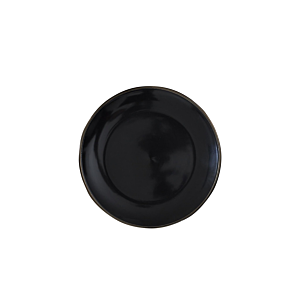 Assiette Au Liseré Doré 20Cm - Noir Serviteurs