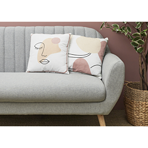 Coussin Dehoussable Arty Poesie Formelle - Beige